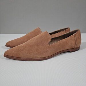 Frye Kenzie Venetian Flat Pointed Toe Loafer Slip On Rosewood Suede Size 11